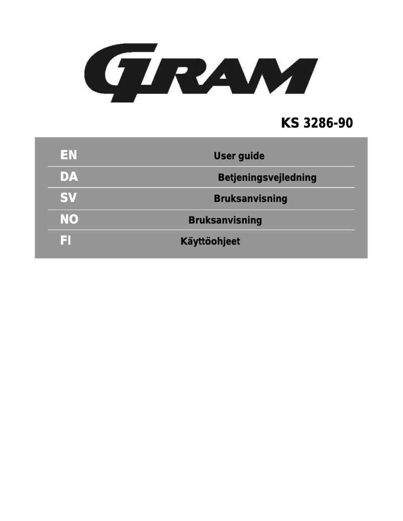 Página 1 del manual Manual de usuario Gram KS 3286-90