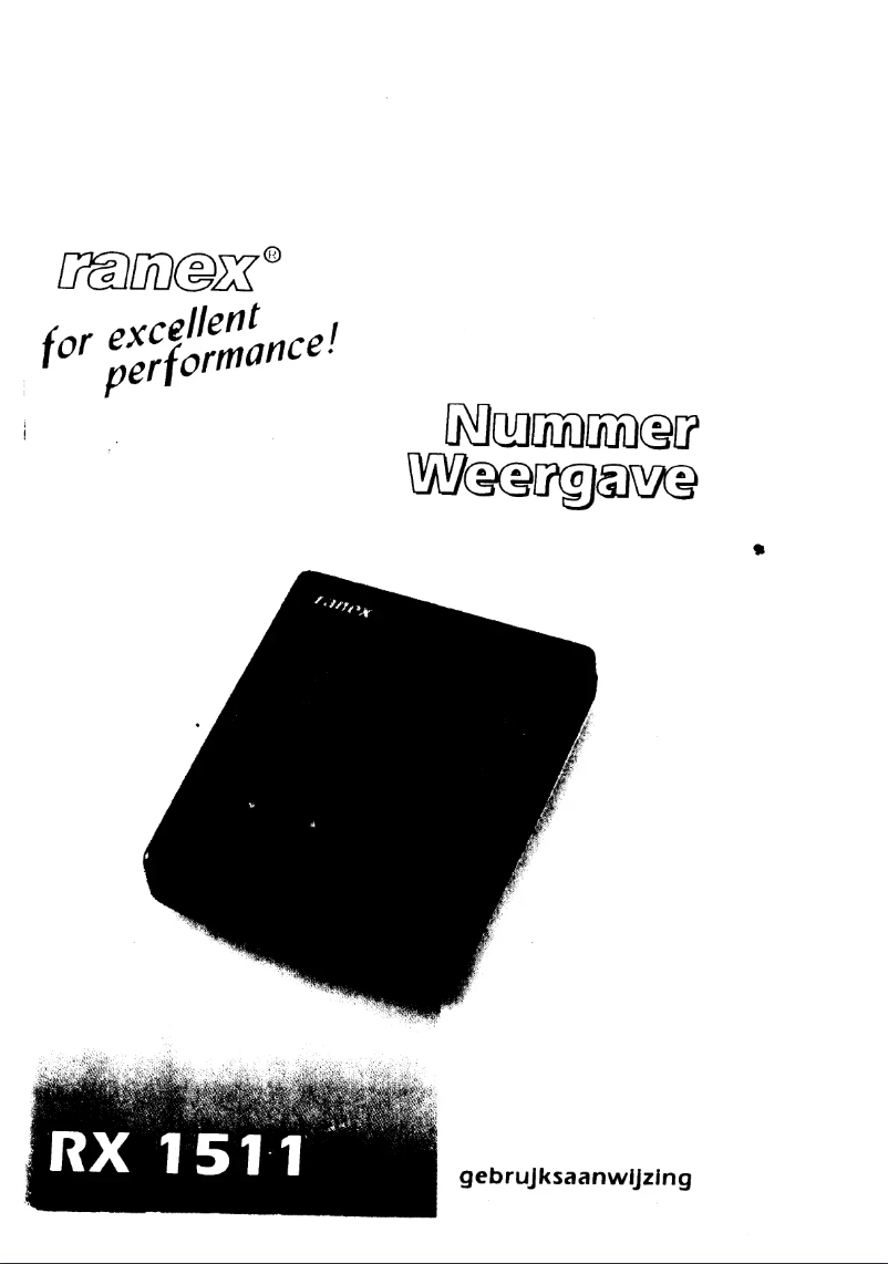 Imagen de la primera página del manual del dispositivo RX1511