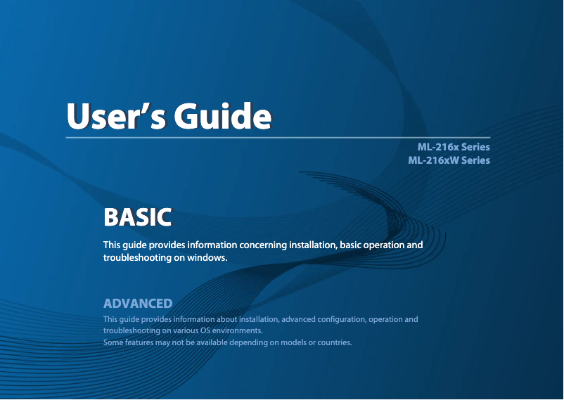 Imagen de la primera página del manual del dispositivo ML-2165