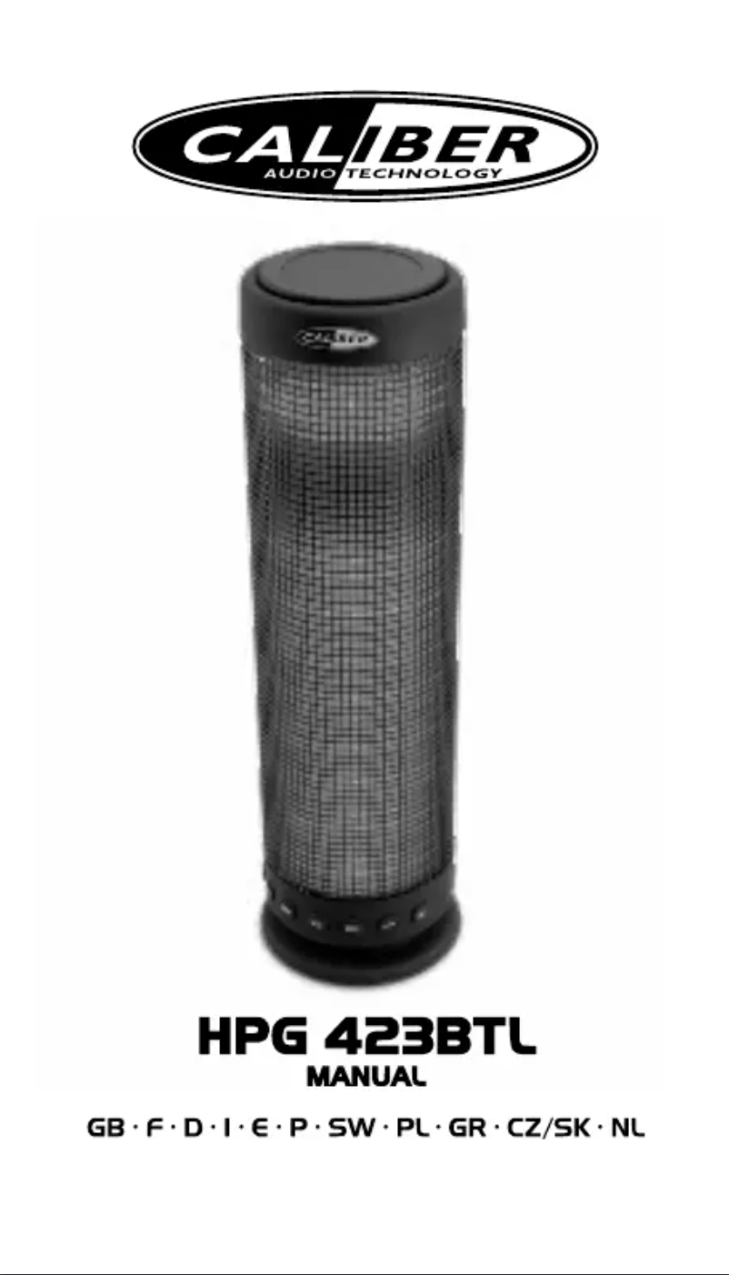 Página nº 1 - Manual de usuario Caliber HPG423BTL