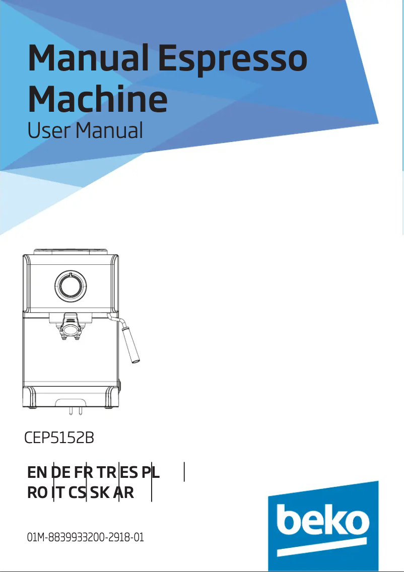 Página 1 del manual Manual de usuario Beko CEP5152