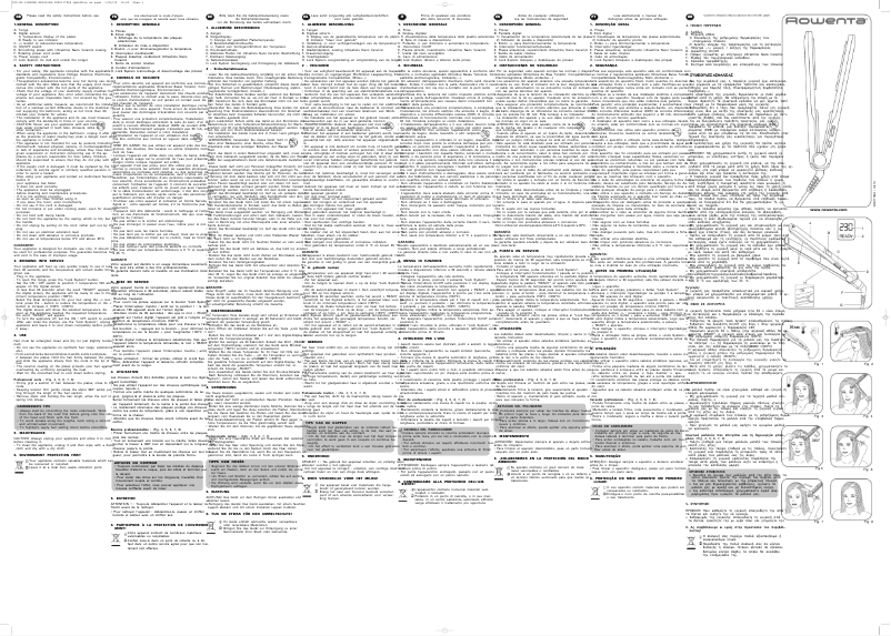 Imagen de la primera página del manual del dispositivo SF4412 Liss and Curl