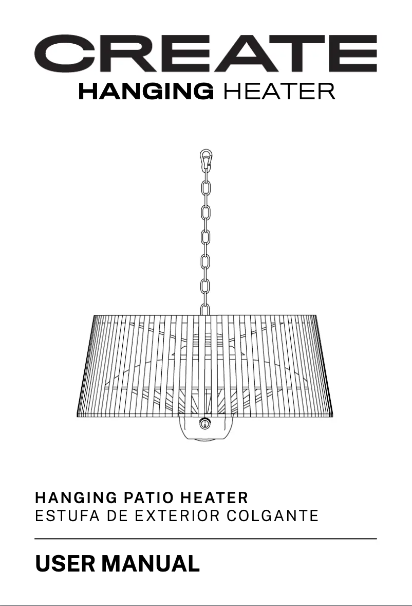 Página 1 del manual Manual de usuario Create HANGING HEATER