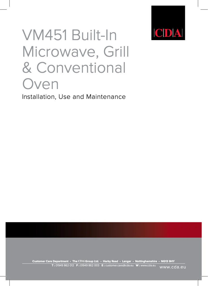 Imagen de la primera página del manual del dispositivo VM451SS