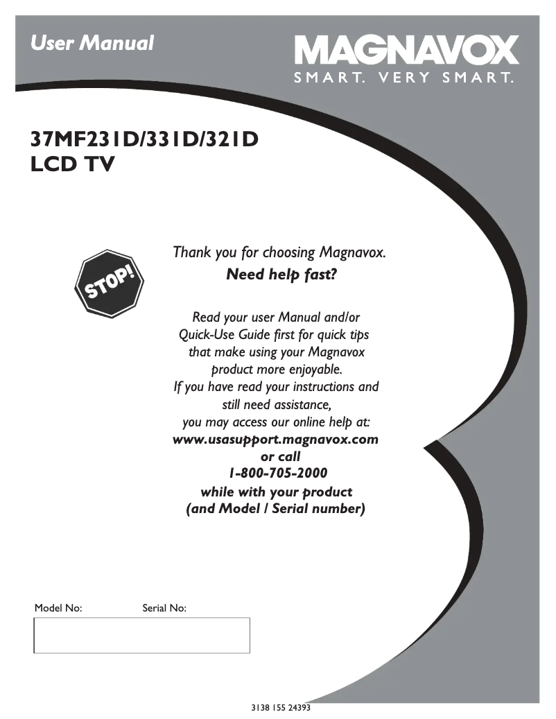 Imagen de la primera página del manual del dispositivo 37MF231D