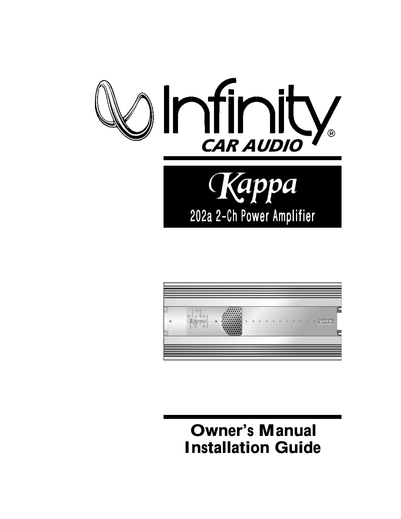 Página nº 1 - Manual de usuario Infinity Kappa 202a