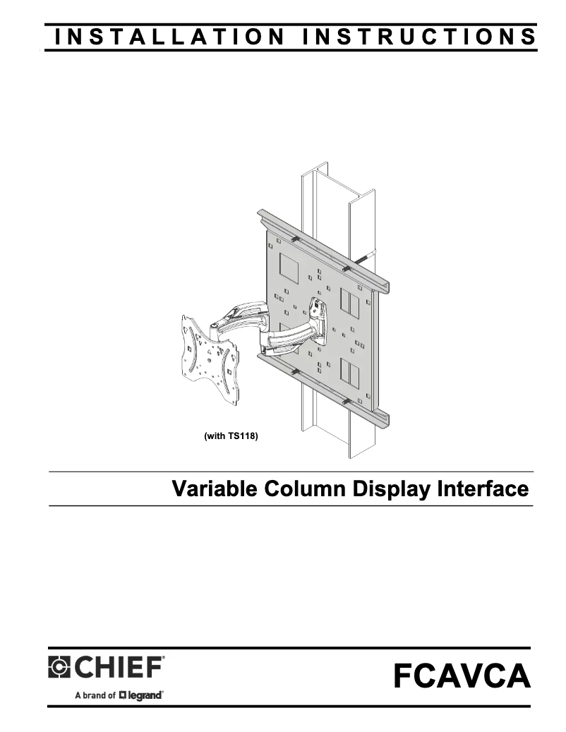 Imagen de la primera página del manual del dispositivo FCAVCA