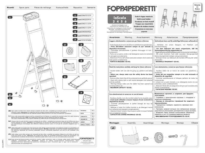 Página 1 del manual Manual de usuario Foppapedretti LaScala 6