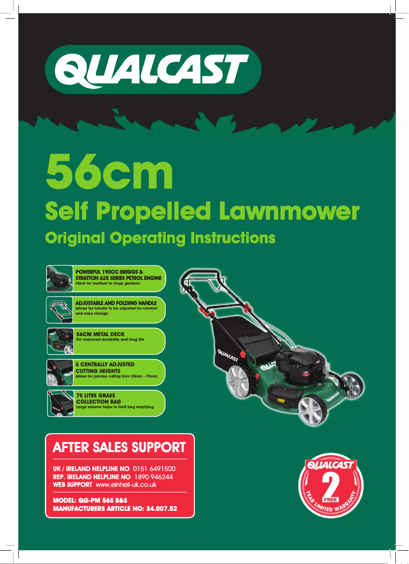 Imagen de la primera página del manual del dispositivo QG-PM 56 S B&S