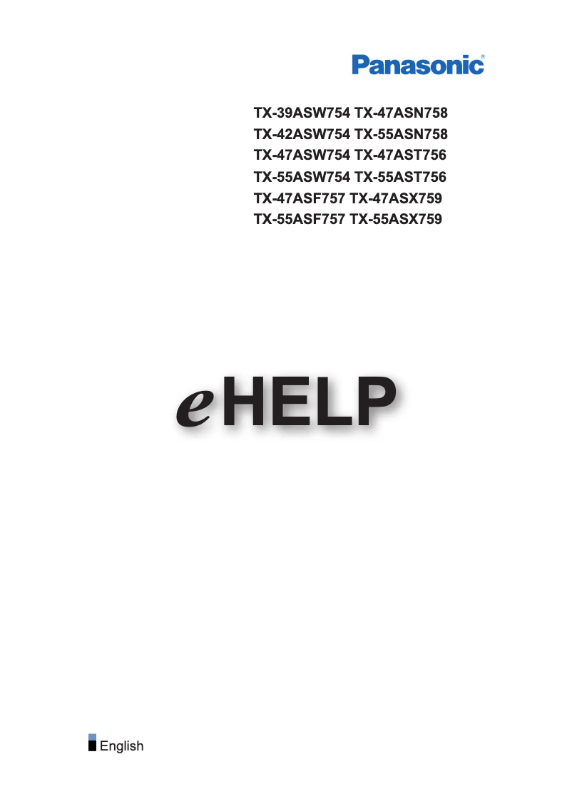 Imagen de la primera página del manual del dispositivo TX-47ASX759