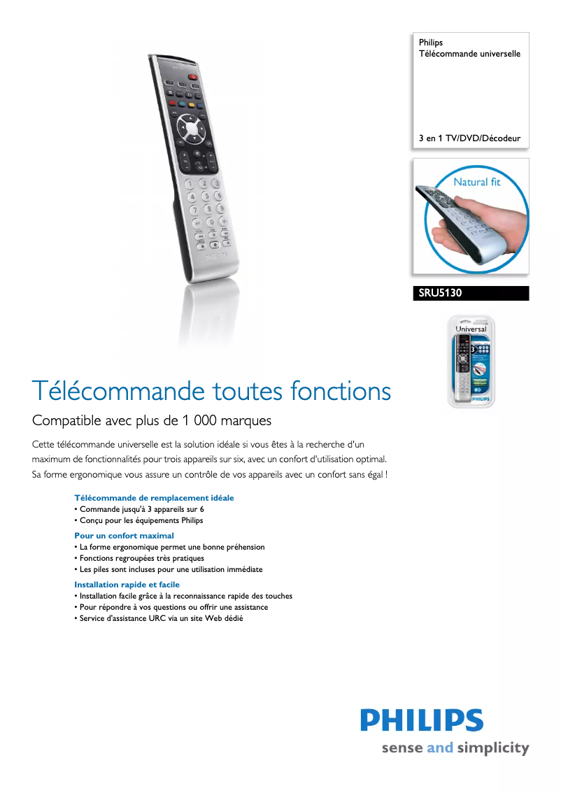 Imagen de la primera página del manual del dispositivo SRU5130