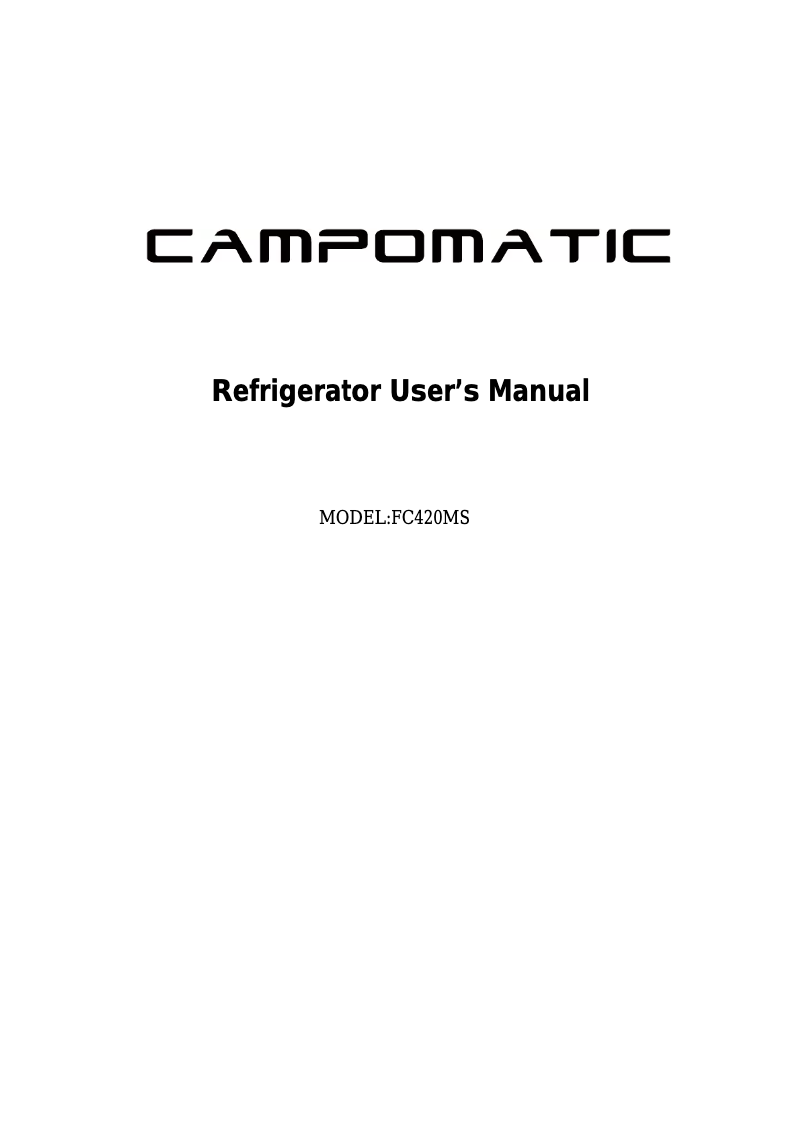 Imagen de la primera página del manual del dispositivo FC420MS