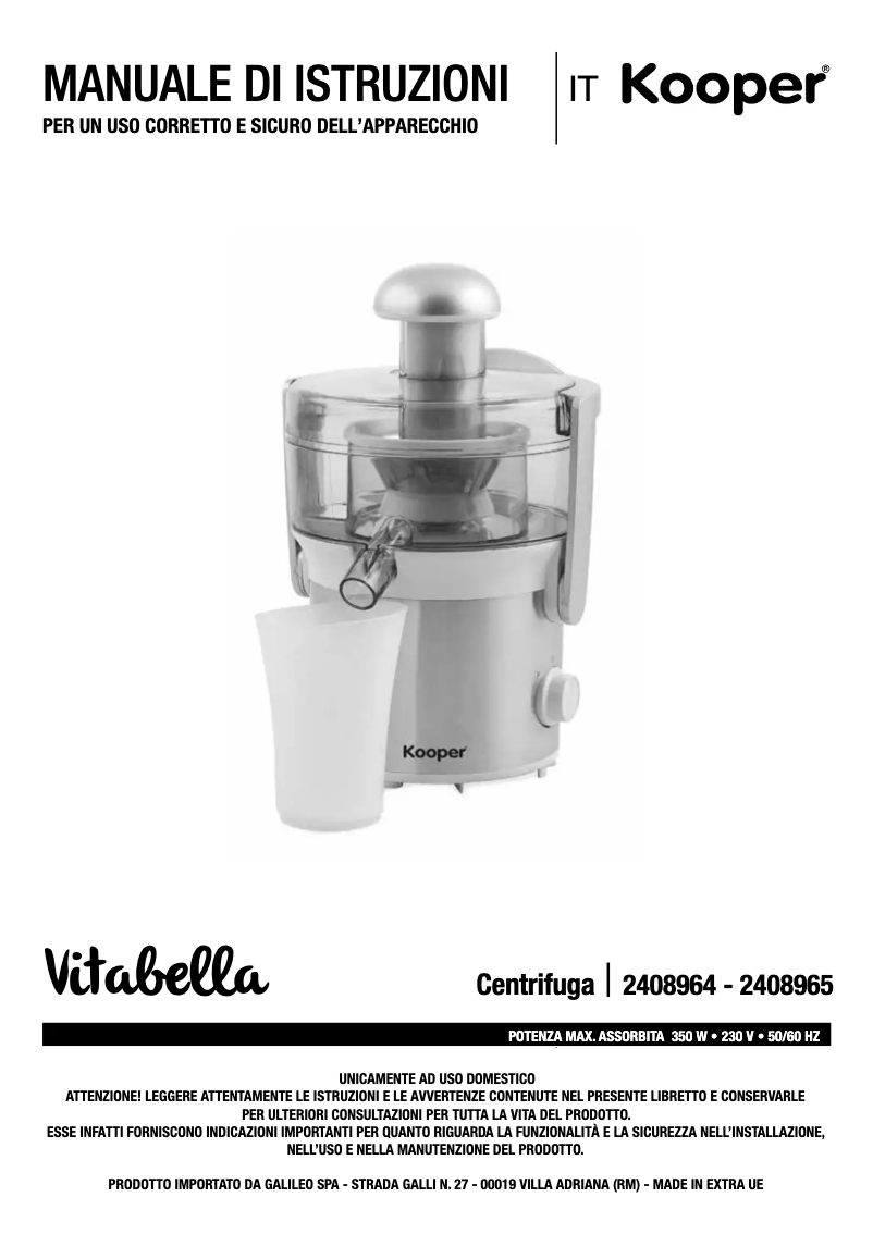 Imagen de la primera página del manual del dispositivo 2408965