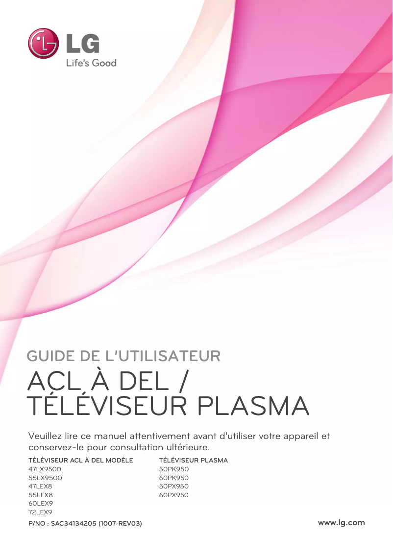 Imagen de la primera página del manual del dispositivo 60PX950