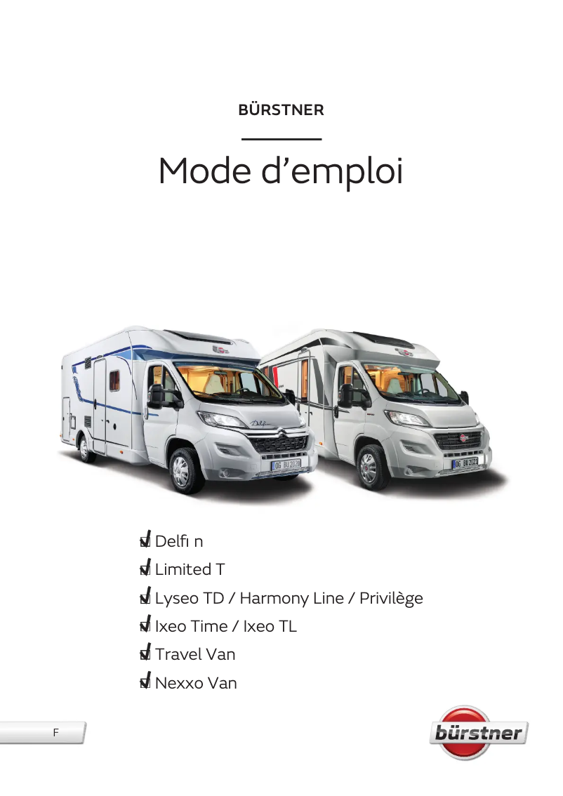 Página 1 del manual Manual de usuario Bürstner Delfin (2021)