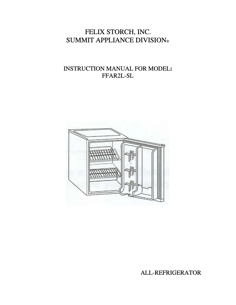 Imagen de la primera página del manual del dispositivo FFAR2LGLCSS7