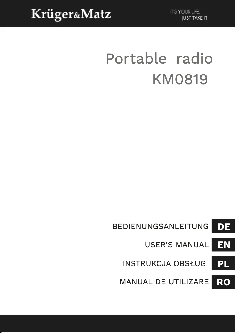 Imagen de la primera página del manual del dispositivo KM0819