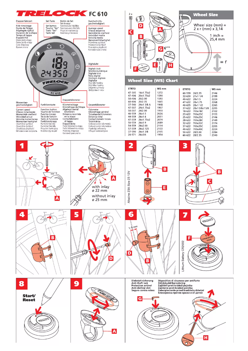 Imagen de la primera página del manual del dispositivo FC-610