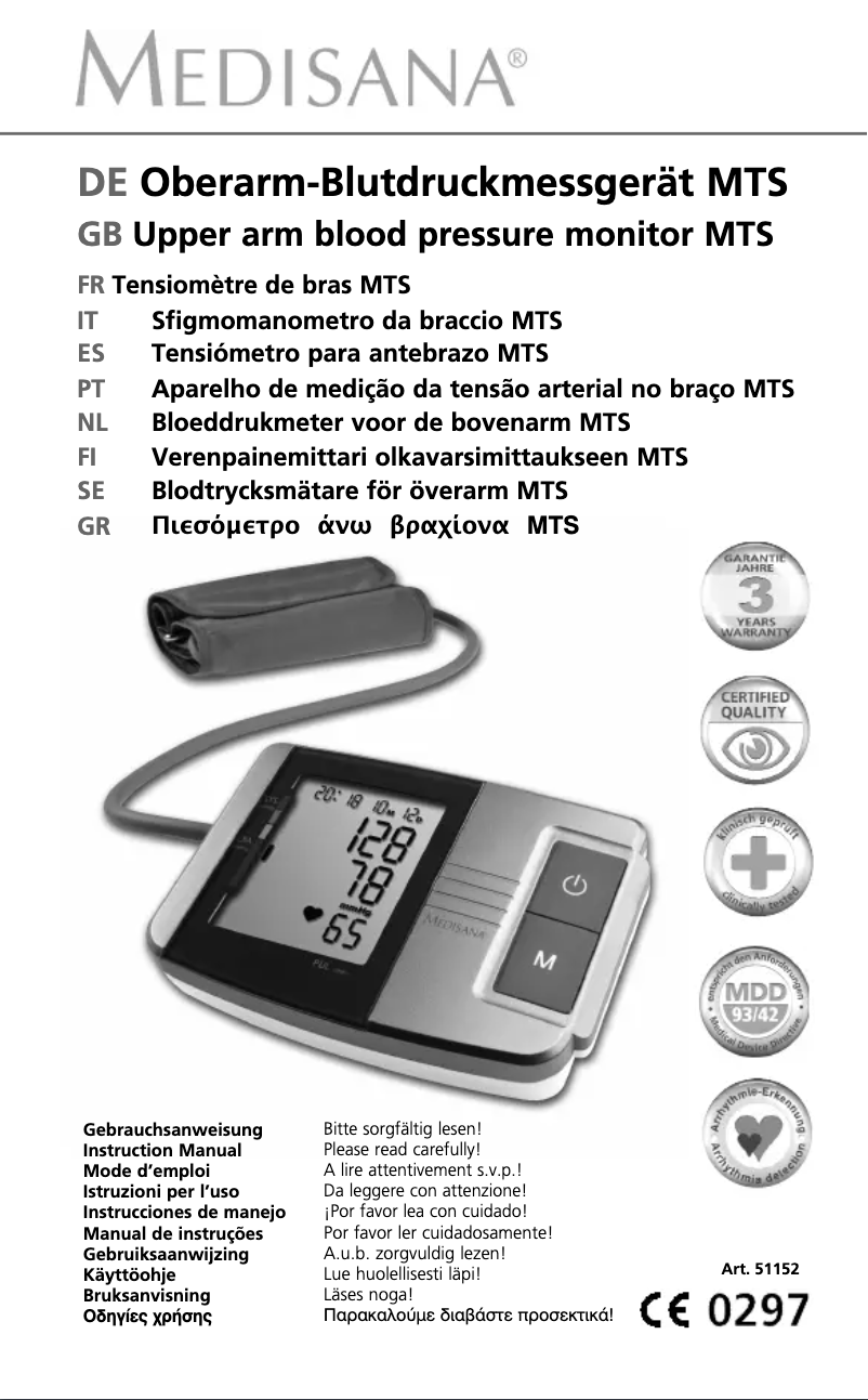 Página nº 1 - Manual de usuario Medisana MTS