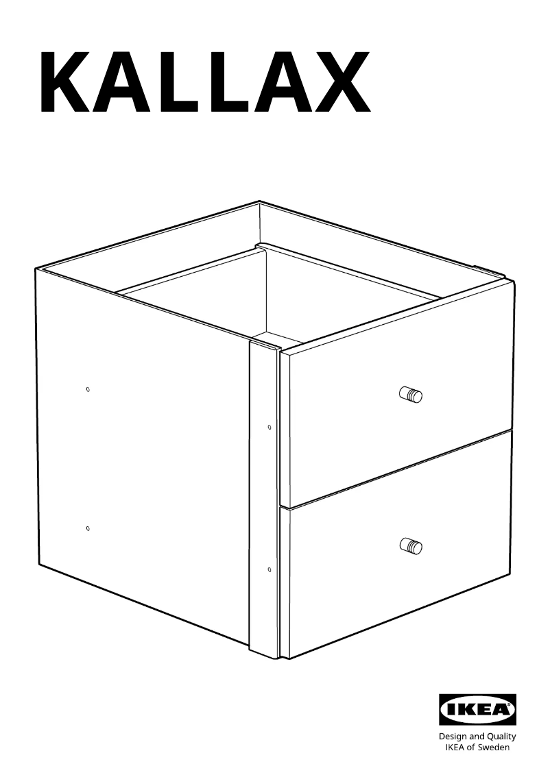 Imagen de la primera página del manual del dispositivo KALLAX 303.518.88