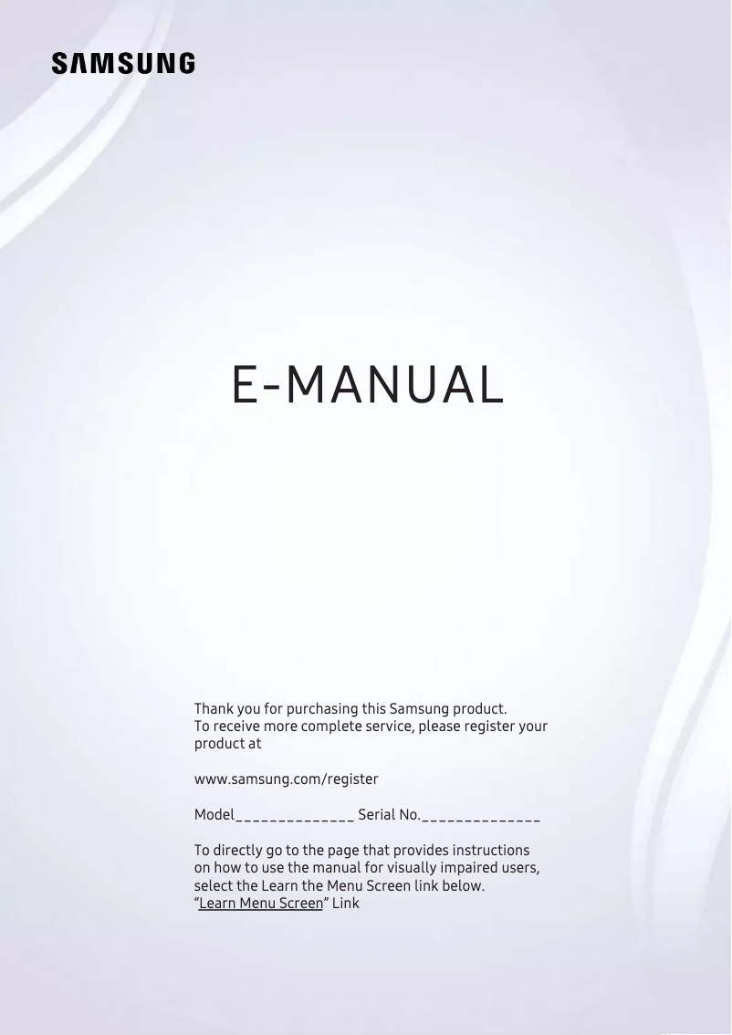 Página 1 del manual Manual de usuario Samsung UN58MU6070E
