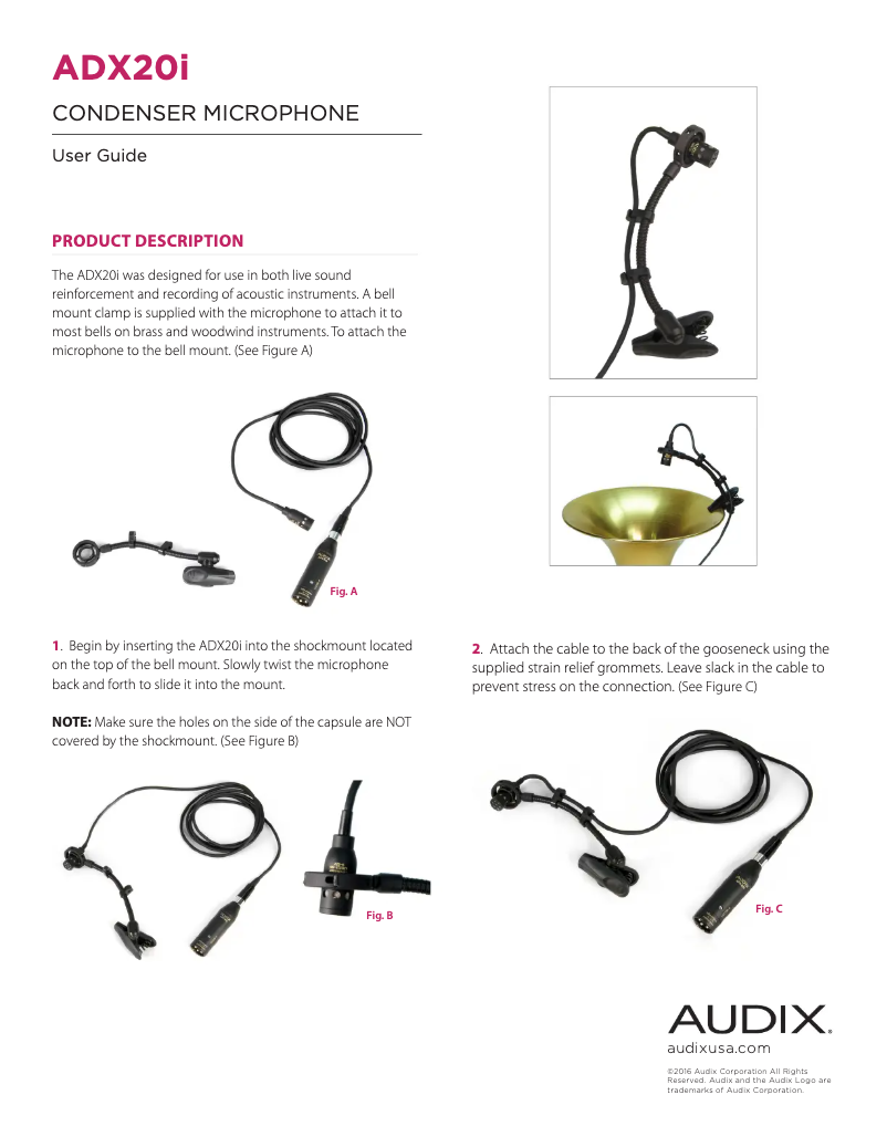 Imagen de la primera página del manual del dispositivo ADX20i