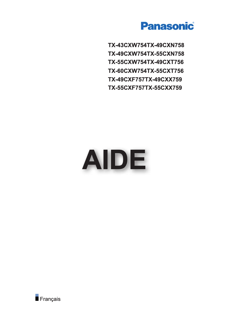 Página 1 del manual Manual de usuario Panasonic Viera TX-60CXW754