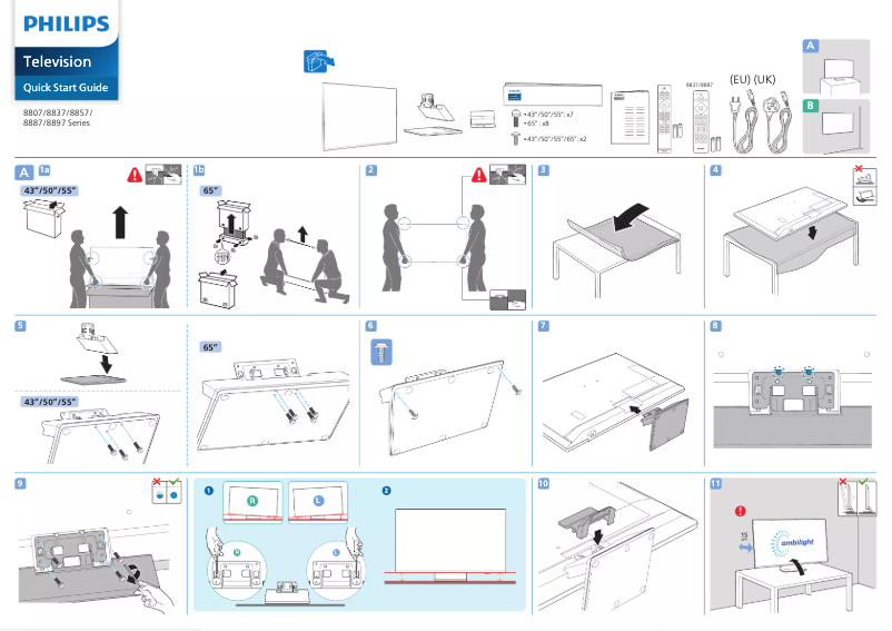 Imagen de la primera página del manual del dispositivo 43PUS8887