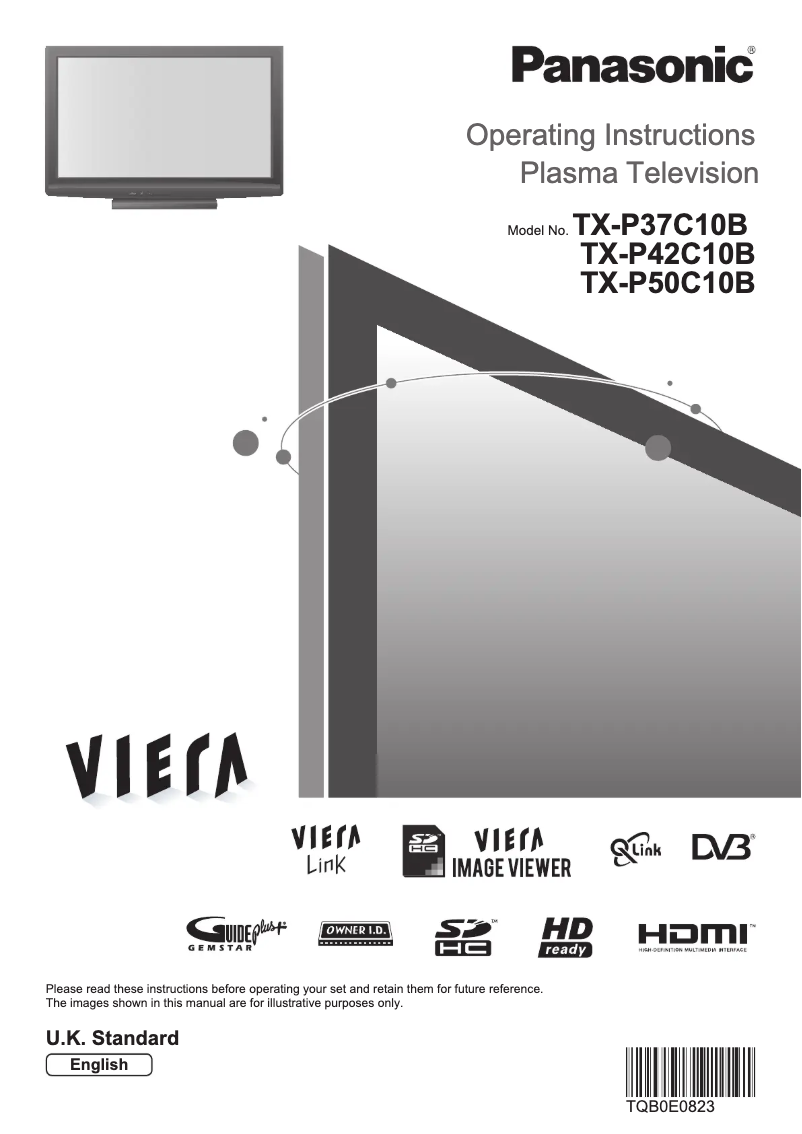 Página nº 1 - Manual de usuario Panasonic Viera TX-P50C10B
