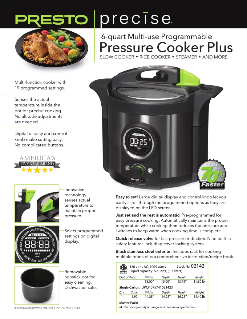 Imagen de la primera página del manual del dispositivo Precise 02142