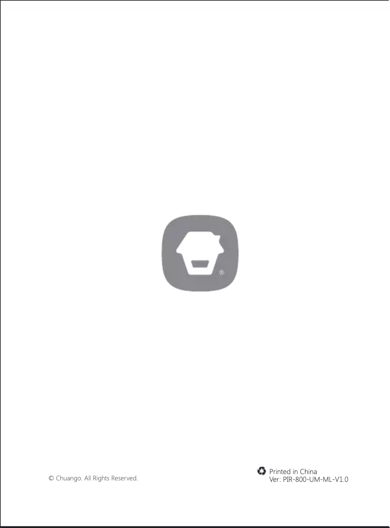 Imagen de la primera página del manual del dispositivo PIR-800