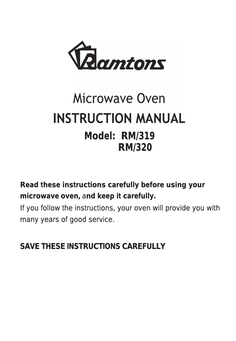 Imagen de la primera página del manual del dispositivo RM/320
