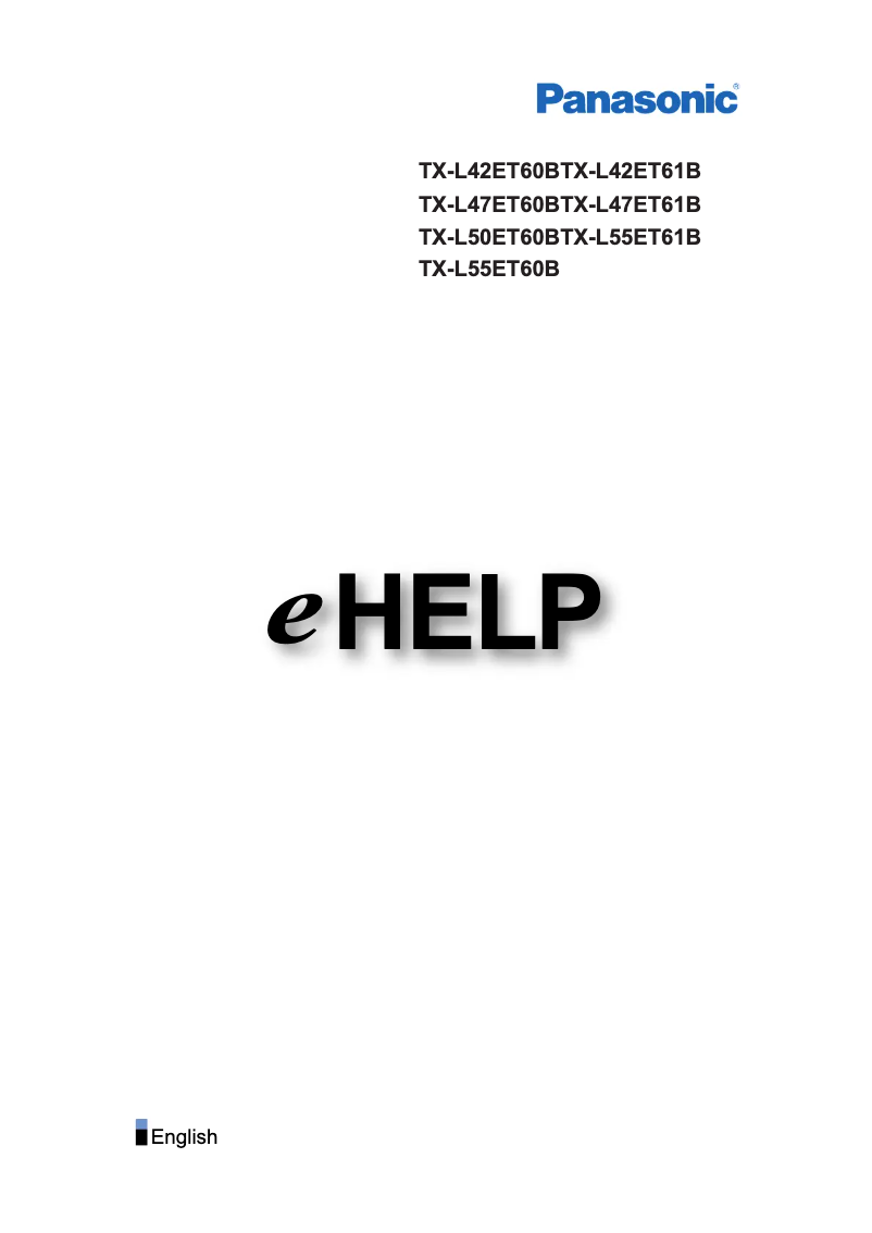 Imagen de la primera página del manual del dispositivo Viera TX-L55ET61B