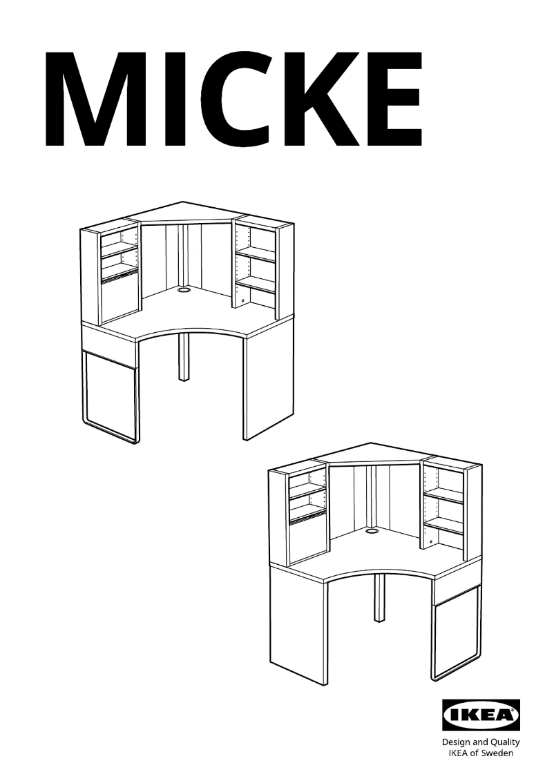Página 1 del manual Manual de usuario Ikea MICKE 303.542.74
