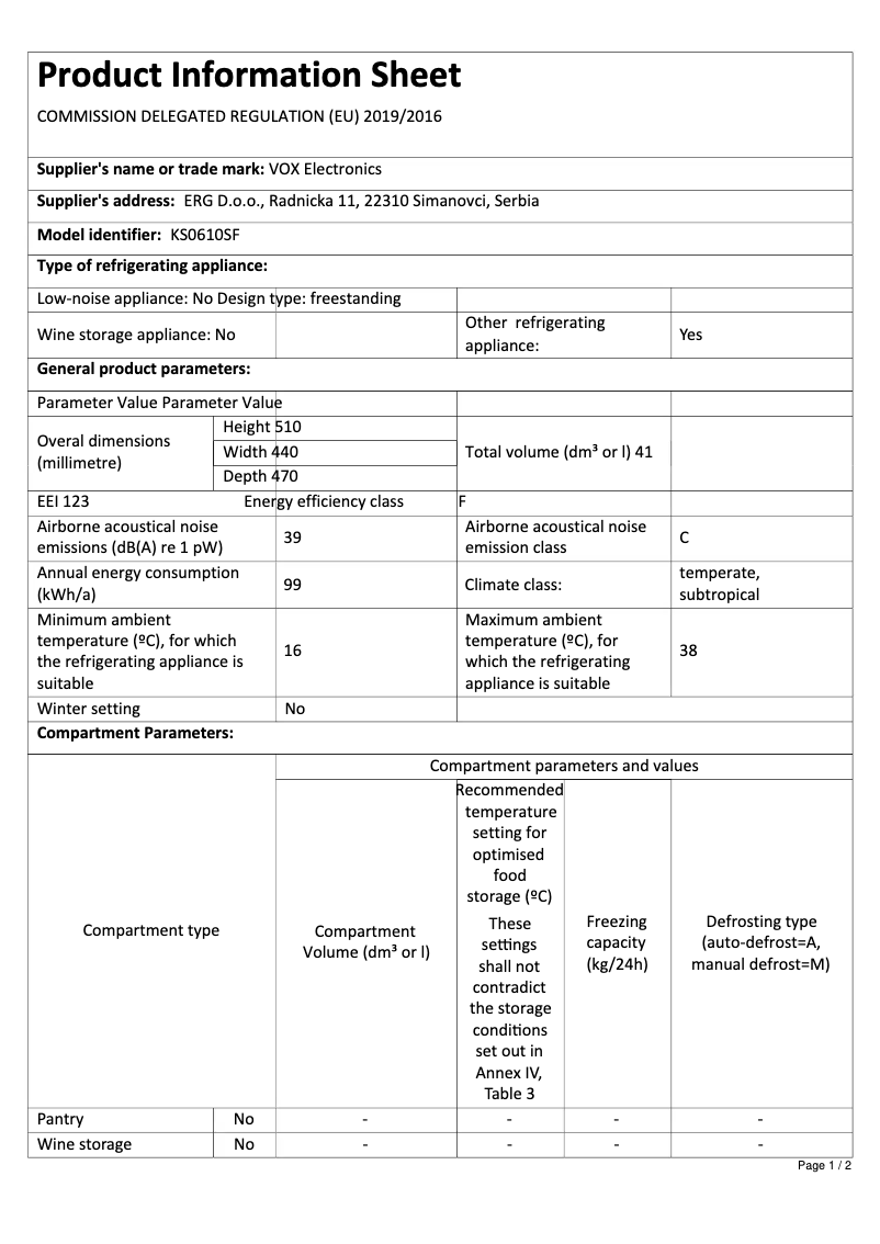 Imagen de la primera página del manual del dispositivo KS 1430 SF