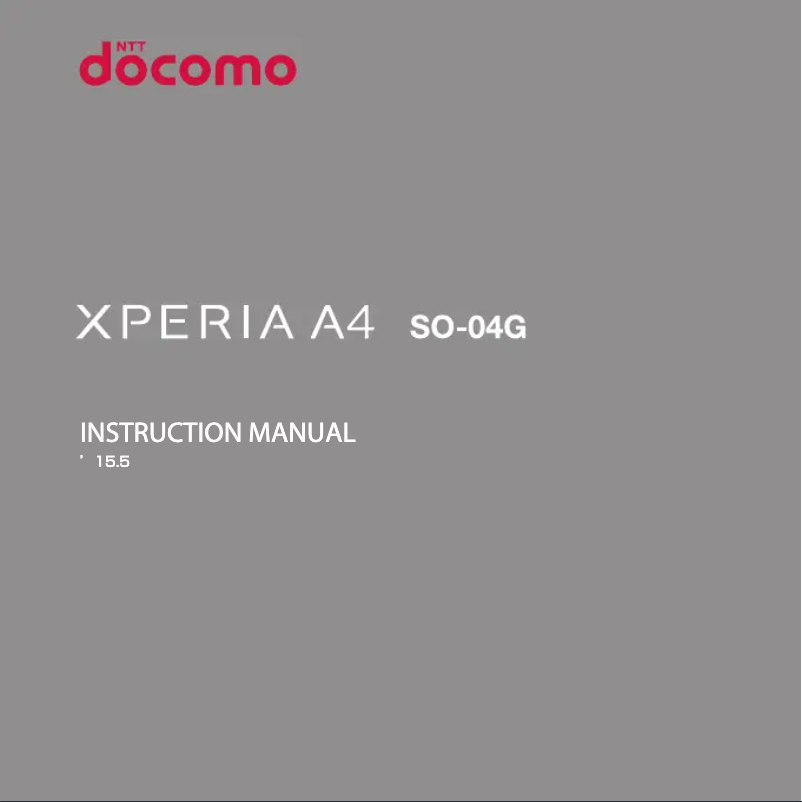Imagen de la primera página del manual del dispositivo Xperia A4