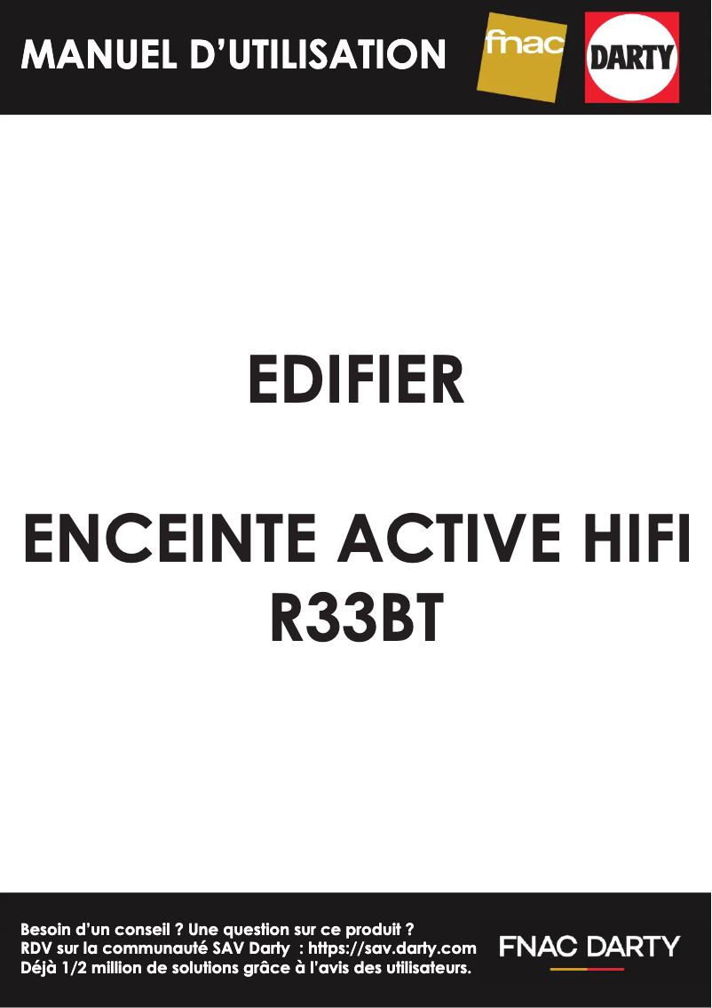 Imagen de la primera página del manual del dispositivo R33BT