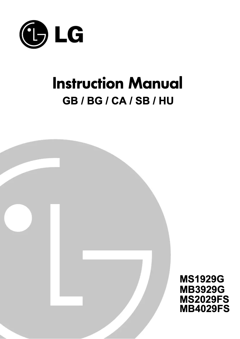 Imagen de la primera página del manual del dispositivo MS2029F