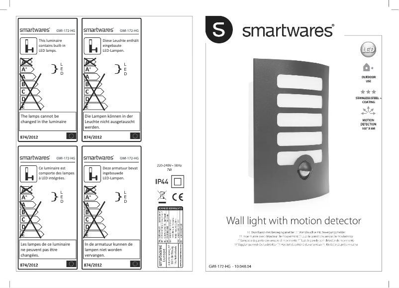 Página 1 del manual Manual de usuario Smartwares GWI-172-HG
