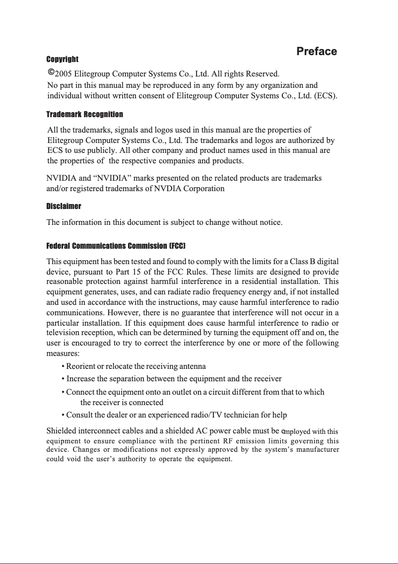 Página 1 del manual Manual de usuario ECS N9500GTC-1GQS-F