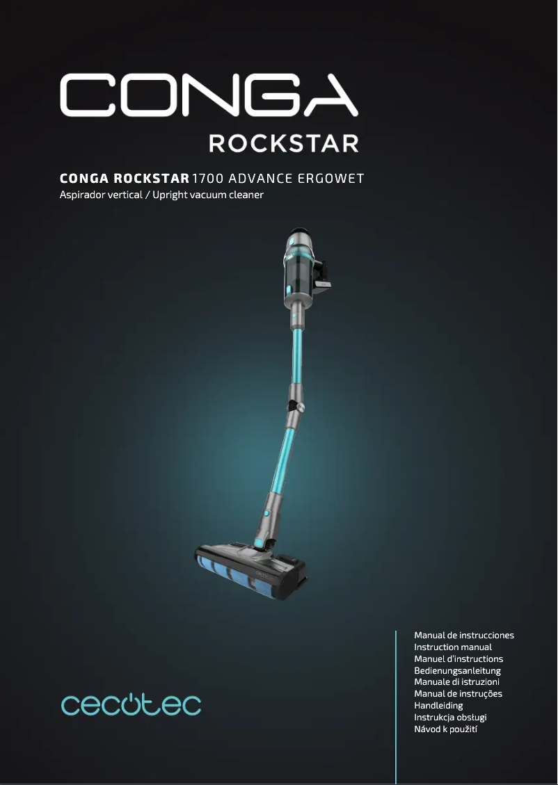 Imagen de la primera página del manual del dispositivo Conga Rockstar 1700 Advance ErgoWet
