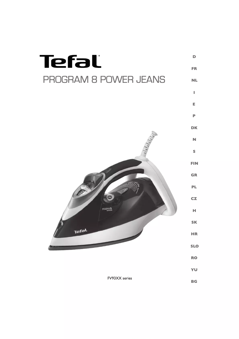 Página 1 del manual Manual de usuario Tefal Program 8 Power Jean 300 FV9330