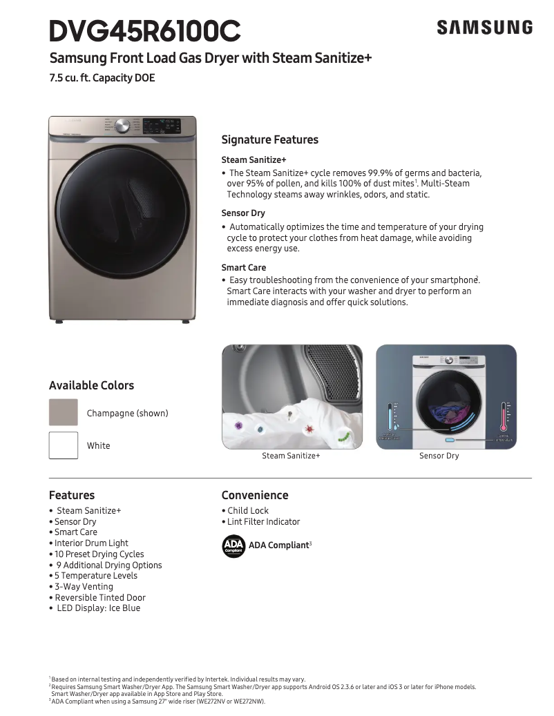 Imagen de la primera página del manual del dispositivo DVG45R6100W