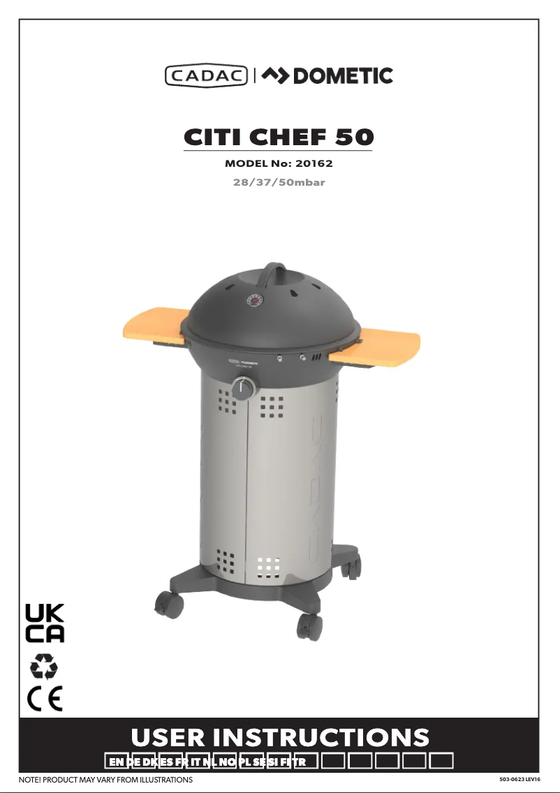 Página 1 del manual Manual de usuario Cadac Citi Chef 50