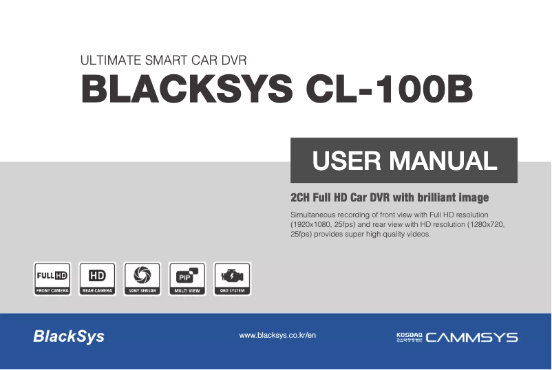 Imagen de la primera página del manual del dispositivo Blacksys CL-100B