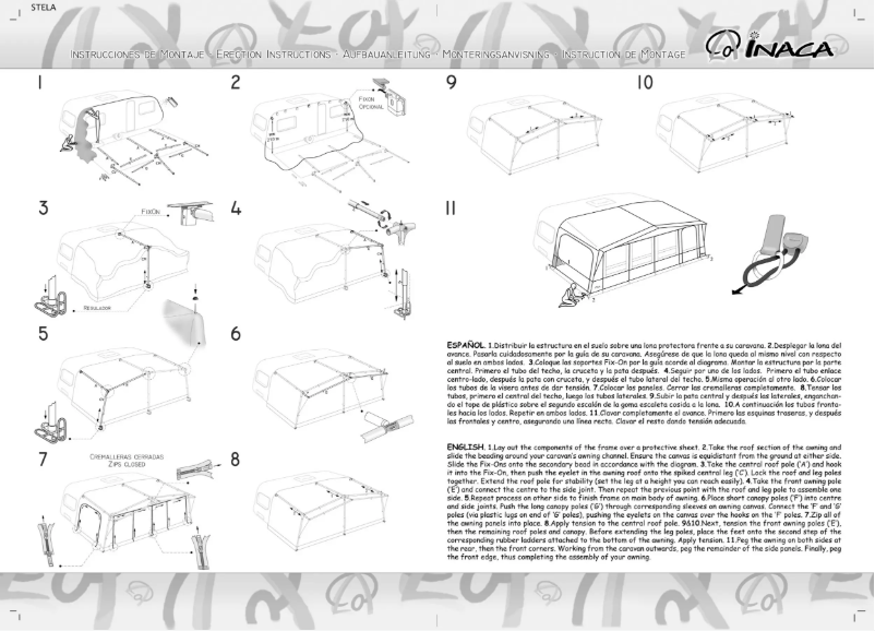 Imagen de la primera página del manual del dispositivo Stela 250
