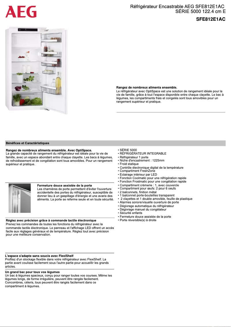 Imagen de la primera página del manual del dispositivo SFE812E1AC