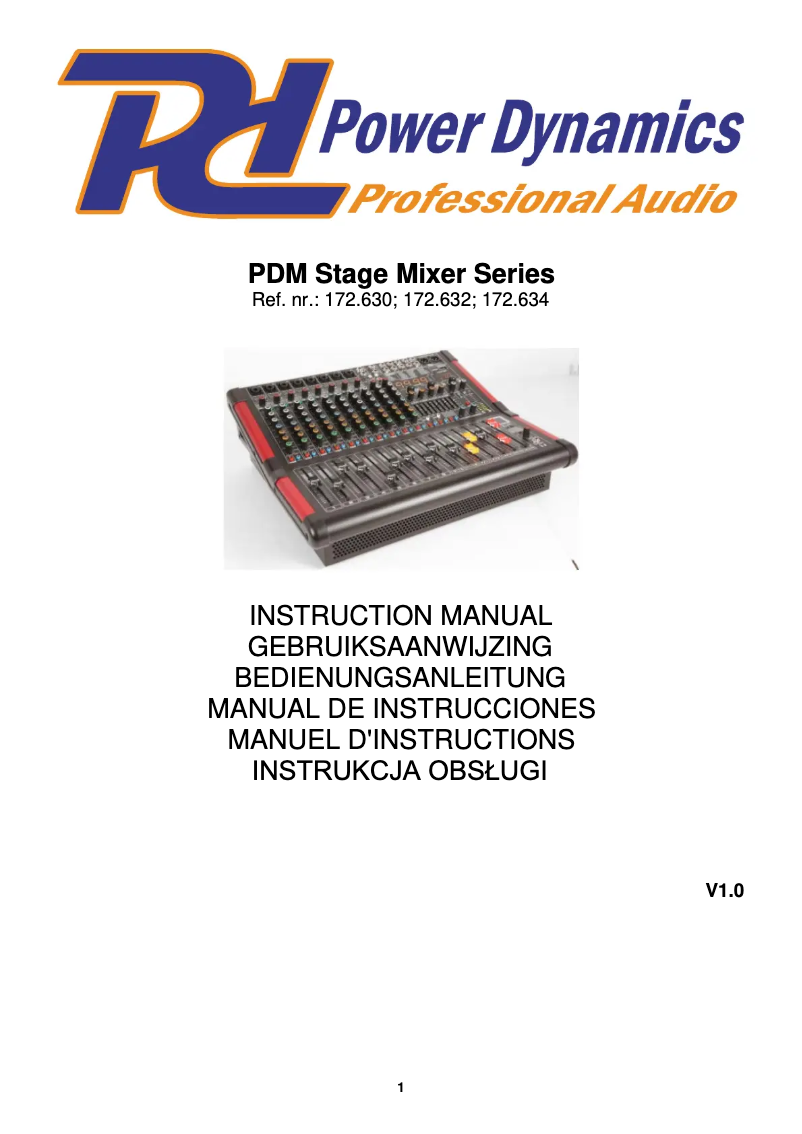 Imagen de la primera página del manual del dispositivo PDM-S804A
