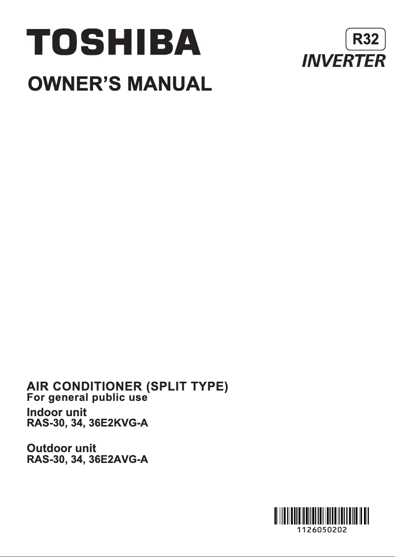 Página 1 del manual Manual de usuario Toshiba RAS-30E2KVG-A