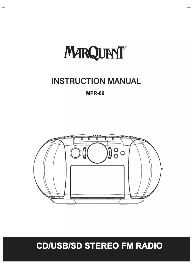 Página nº 1 - Manual de usuario Marquant MPR-89